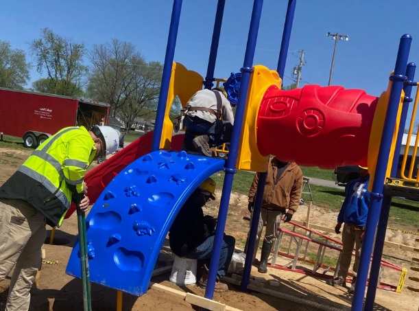 Students Working at the Playground