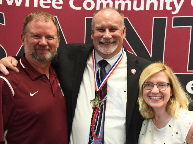 Photo of President Dr. Taylor, VP Chris Clark and VP Dr. Darci Cather 