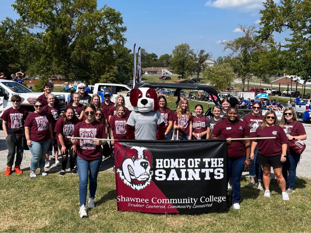 Students with the New Bernie Mascot